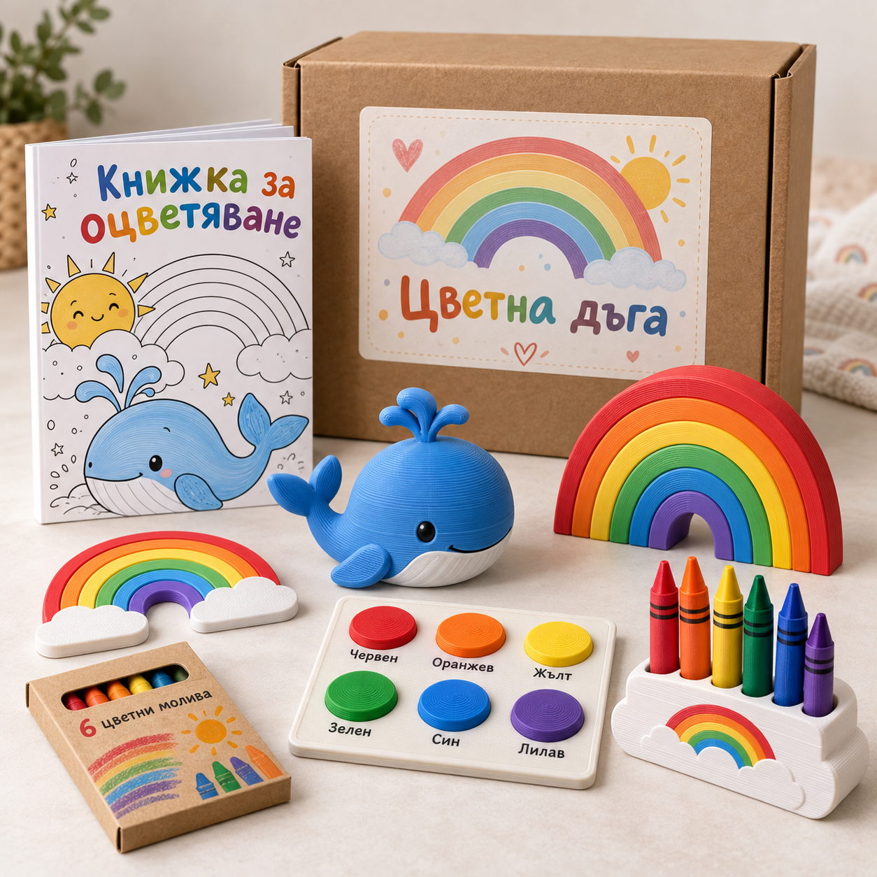 Творчески подаръчен комплект „Цветна дъга“