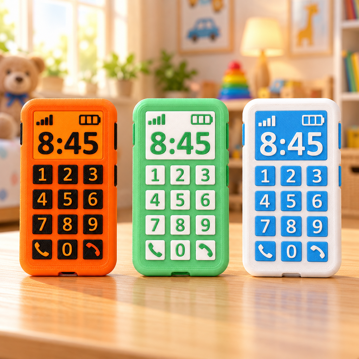3D принтиран детски телефон играчка